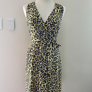 INC International Concepts Animal Print Mock Wrap Dress - SM
